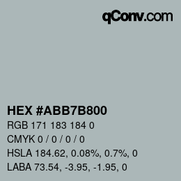 Color code: HEX #ABB7B800 | qconv.com