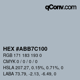 Color code: HEX #ABB7C100 | qconv.com