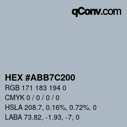 Color code: HEX #ABB7C200 | qconv.com