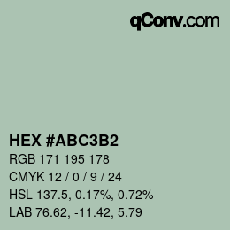 Color code: HEX #ABC3B2 | qconv.com