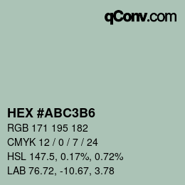 Color code: HEX #ABC3B6 | qconv.com