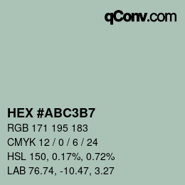 Color code: HEX #ABC3B7 | qconv.com