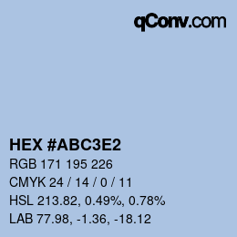 カラーコード: HEX #ABC3E2 | qconv.com