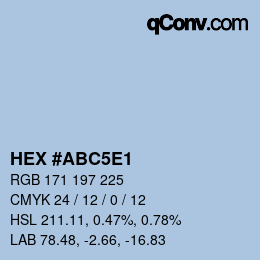 Color code: HEX #ABC5E1 | qconv.com