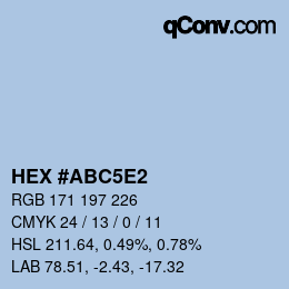 Color code: HEX #ABC5E2 | qconv.com