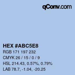 カラーコード: HEX #ABC5E8 | qconv.com