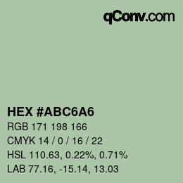 Color code: HEX #ABC6A6 | qconv.com