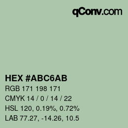 Código de color: HEX #ABC6AB | qconv.com