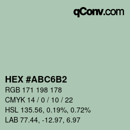 Color code: HEX #ABC6B2 | qconv.com