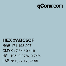 Color code: HEX #ABC6CF | qconv.com