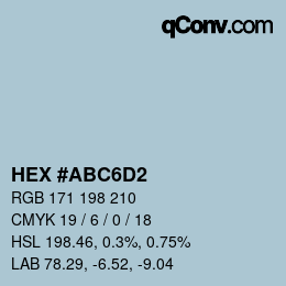 Código de color: HEX #ABC6D2 | qconv.com