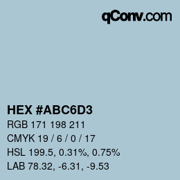 Color code: HEX #ABC6D3 | qconv.com