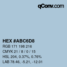 Color code: HEX #ABC6D8 | qconv.com