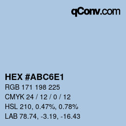 カラーコード: HEX #ABC6E1 | qconv.com