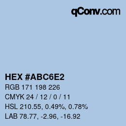 Code couleur: HEX #ABC6E2 | qconv.com