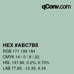 Color code: HEX #ABC7B8 | qconv.com