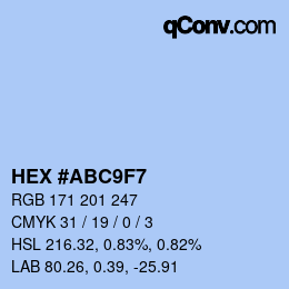 Color code: HEX #ABC9F7 | qconv.com