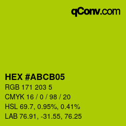 Color code: HEX #ABCB05 | qconv.com
