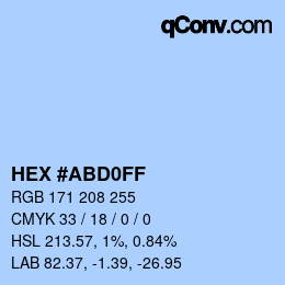 Color code: HEX #ABD0FF | qconv.com