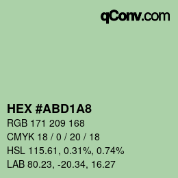 Color code: HEX #ABD1A8 | qconv.com