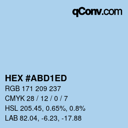 Color code: HEX #ABD1ED | qconv.com