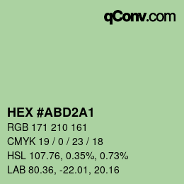 Color code: HEX #ABD2A1 | qconv.com