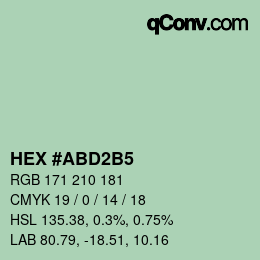 Color code: HEX #ABD2B5 | qconv.com