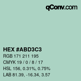 Color code: HEX #ABD3C3 | qconv.com