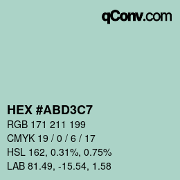 Color code: HEX #ABD3C7 | qconv.com
