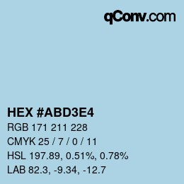 Color code: HEX #ABD3E4 | qconv.com