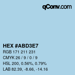 Color code: HEX #ABD3E7 | qconv.com