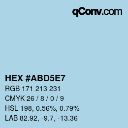 Color code: HEX #ABD5E7 | qconv.com