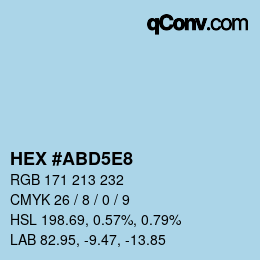 Color code: HEX #ABD5E8 | qconv.com