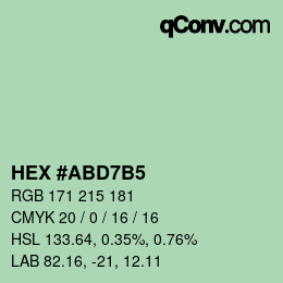 カラーコード: HEX #ABD7B5 | qconv.com