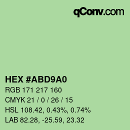 Color code: HEX #ABD9A0 | qconv.com