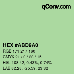 カラーコード: HEX #ABD9A0 | qconv.com