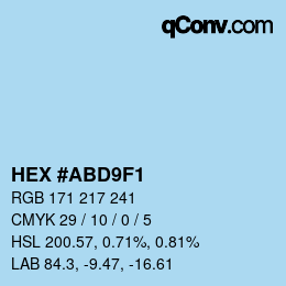 Color code: HEX #ABD9F1 | qconv.com