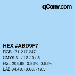 Color code: HEX #ABD9F7 | qconv.com