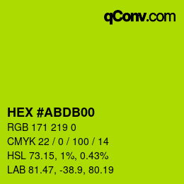 Color code: HEX #ABDB00 | qconv.com