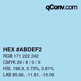 カラーコード: HEX #ABDEF2 | qconv.com