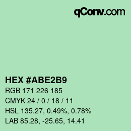 カラーコード: HEX #ABE2B9 | qconv.com