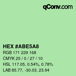 Color code: HEX #ABE5A8 | qconv.com