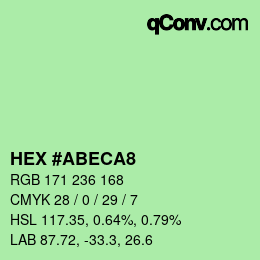 カラーコード: HEX #ABECA8 | qconv.com