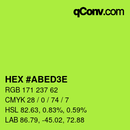 Color code: HEX #ABED3E | qconv.com
