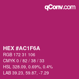 Color code: HEX #AC1F6A | qconv.com