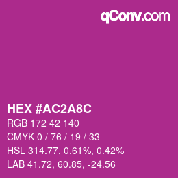 Color code: HEX #AC2A8C | qconv.com