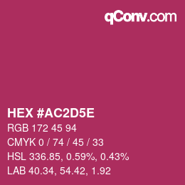 Color code: HEX #AC2D5E | qconv.com