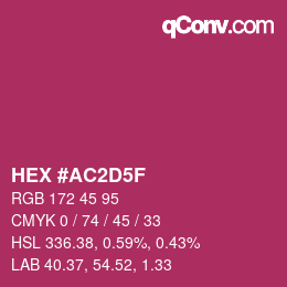Color code: HEX #AC2D5F | qconv.com