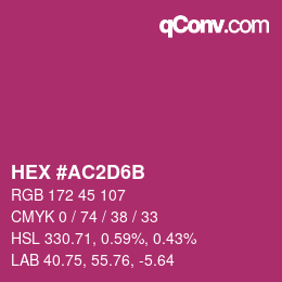 Color code: HEX #AC2D6B | qconv.com