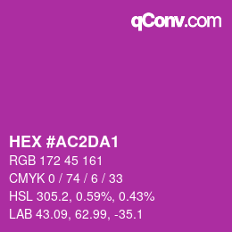 Color code: HEX #AC2DA1 | qconv.com